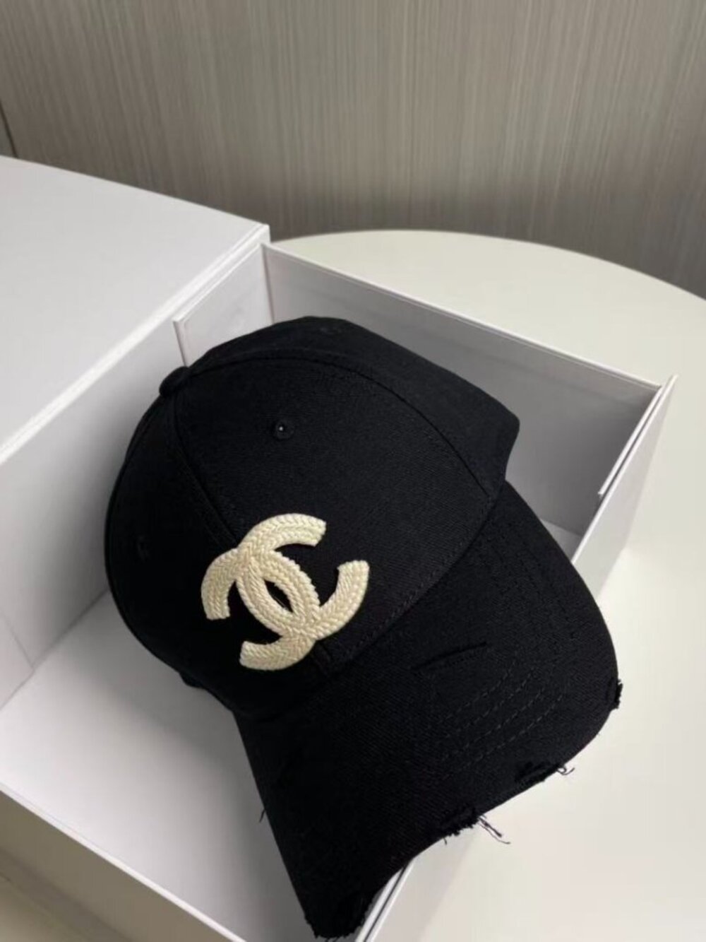 Chanel Black Baseball Cap with Double C Embroidery - Picture 7 of 7